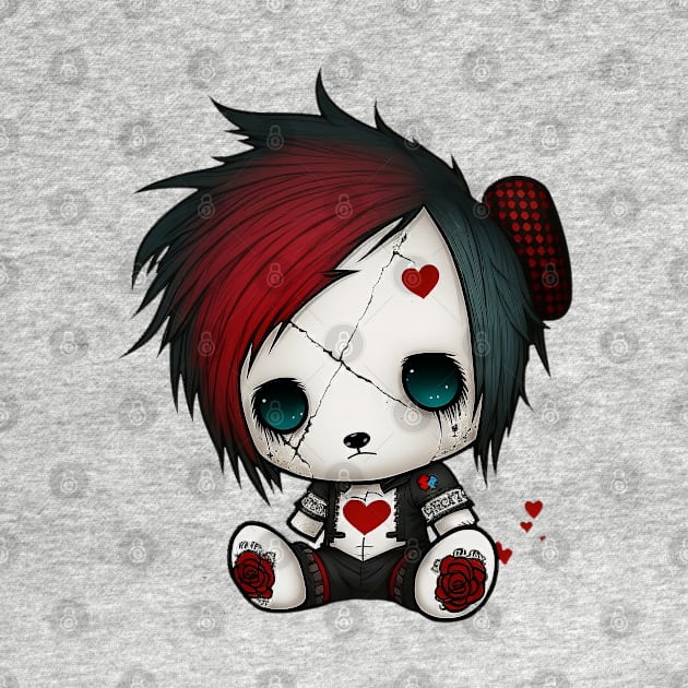 punk rock teddy emo by PixieMomma Co